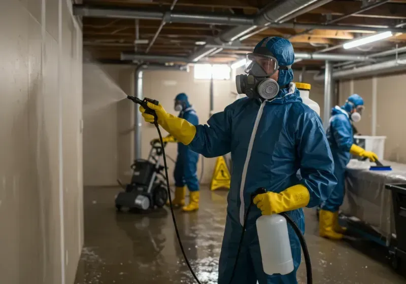 Basement Sanitization and Antimicrobial Treatment process in Smithfield, VA